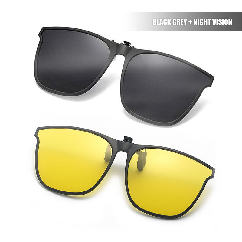 New Polarised Clip-On Folding Sunglasses