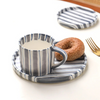 RetroChic Ceramic Coffee Set | Durable hand-painted mug and saucer for sophisticated beverage moments