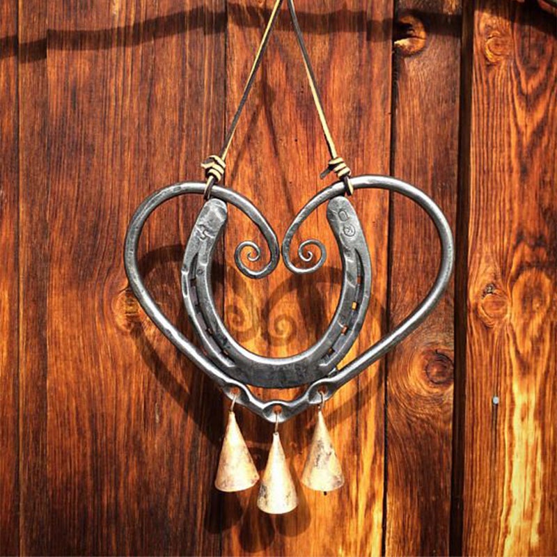 Wind Chime – LuckLove – recycled horseshoe – handcrafted pendant