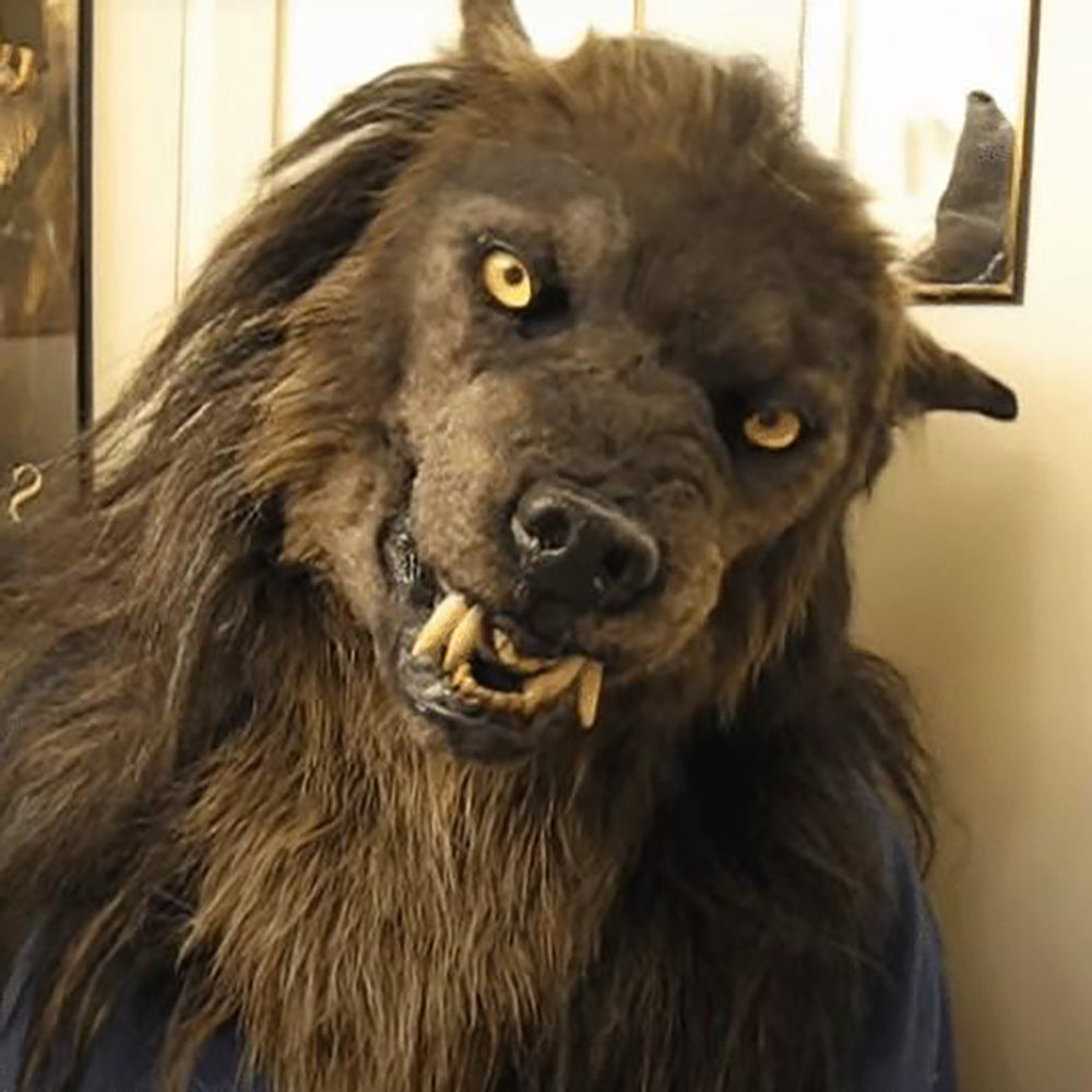 WolfLux LED Werewolf Mask | Glowing Eyes & Movable Ears for Perfect Cosplay & Halloween Costume