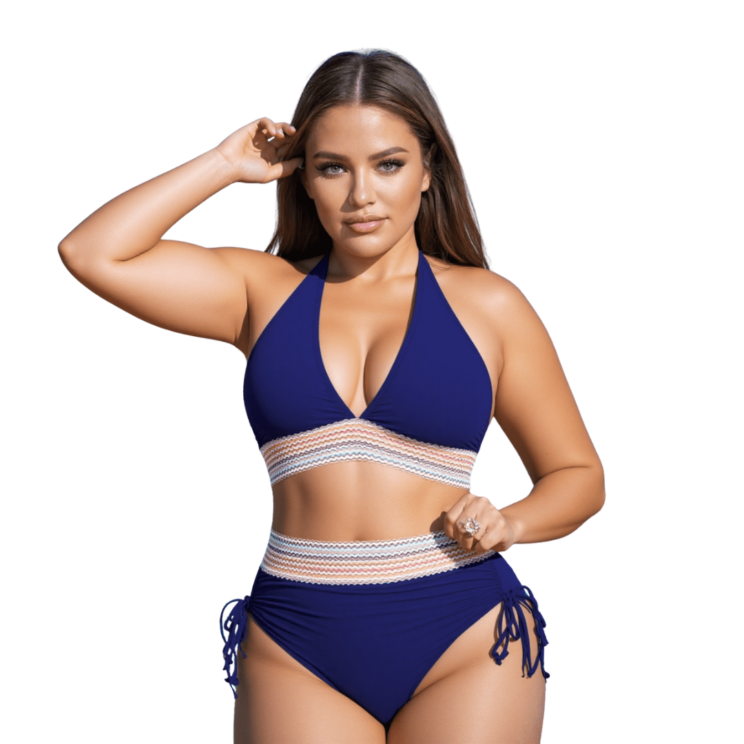 Elegant, high-waisted sculpting bikini
