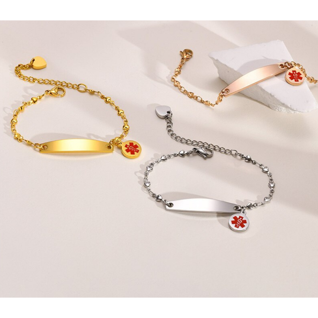 LifeKey Customizable Safety Bracelet | Medical ID jewelry for secure and stylish protection