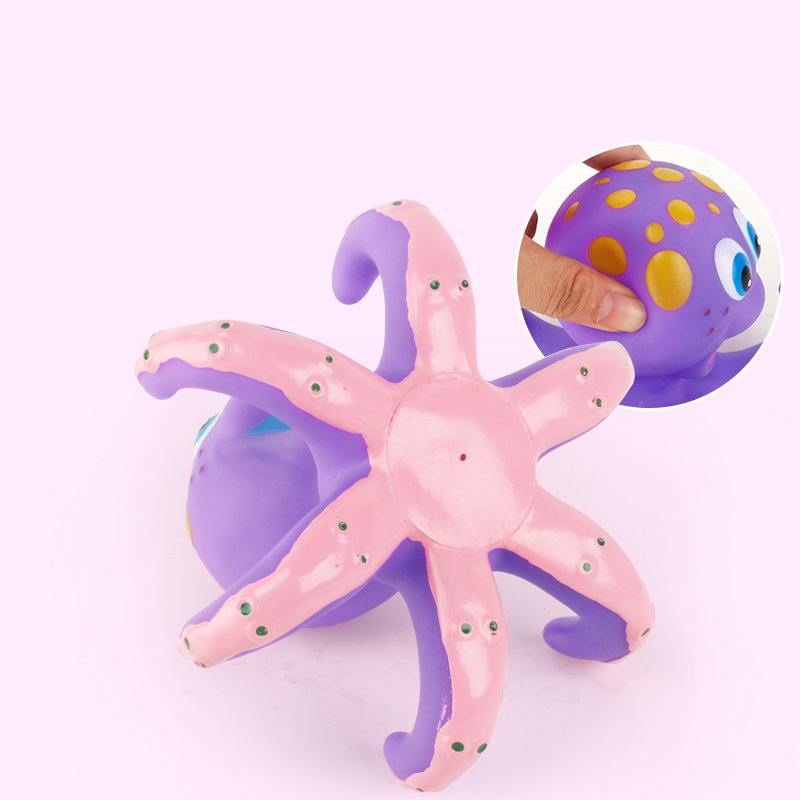 Children's Octopus Bath Toy with 5 Rings