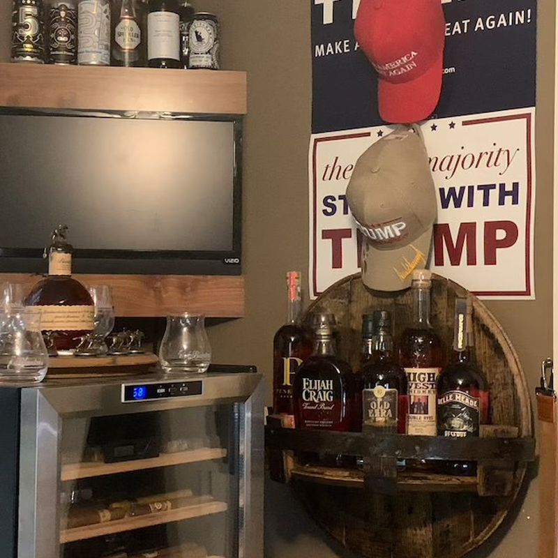 Bourbon Whiskey Barrel Rack