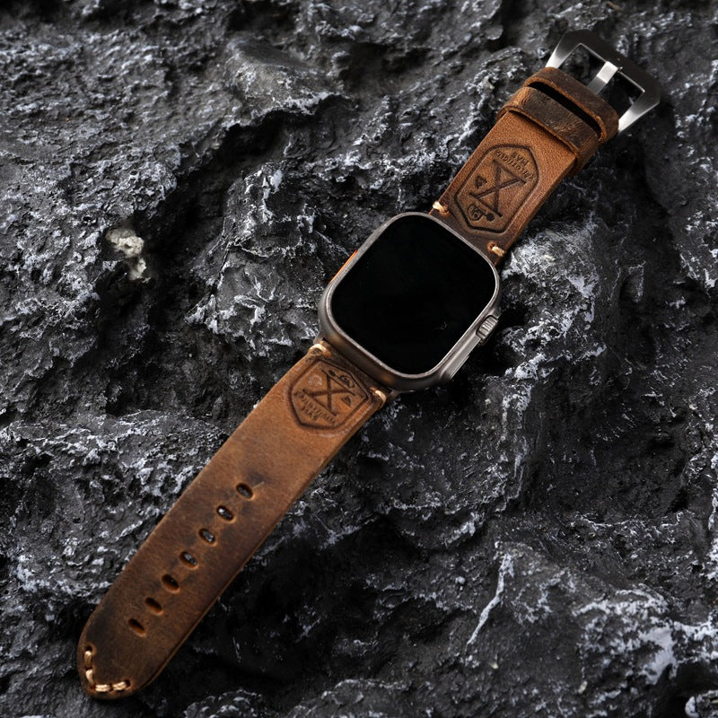 Handcrafted Vintage Leather Apple Watch Band