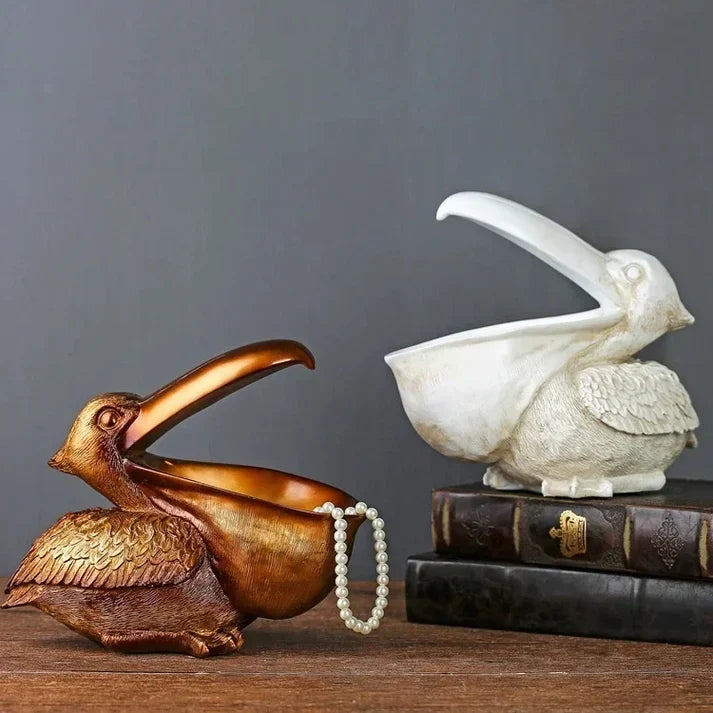 Artisano Pelican Wall Sculpture | Luxury Decorative Storage with Hidden Organizer