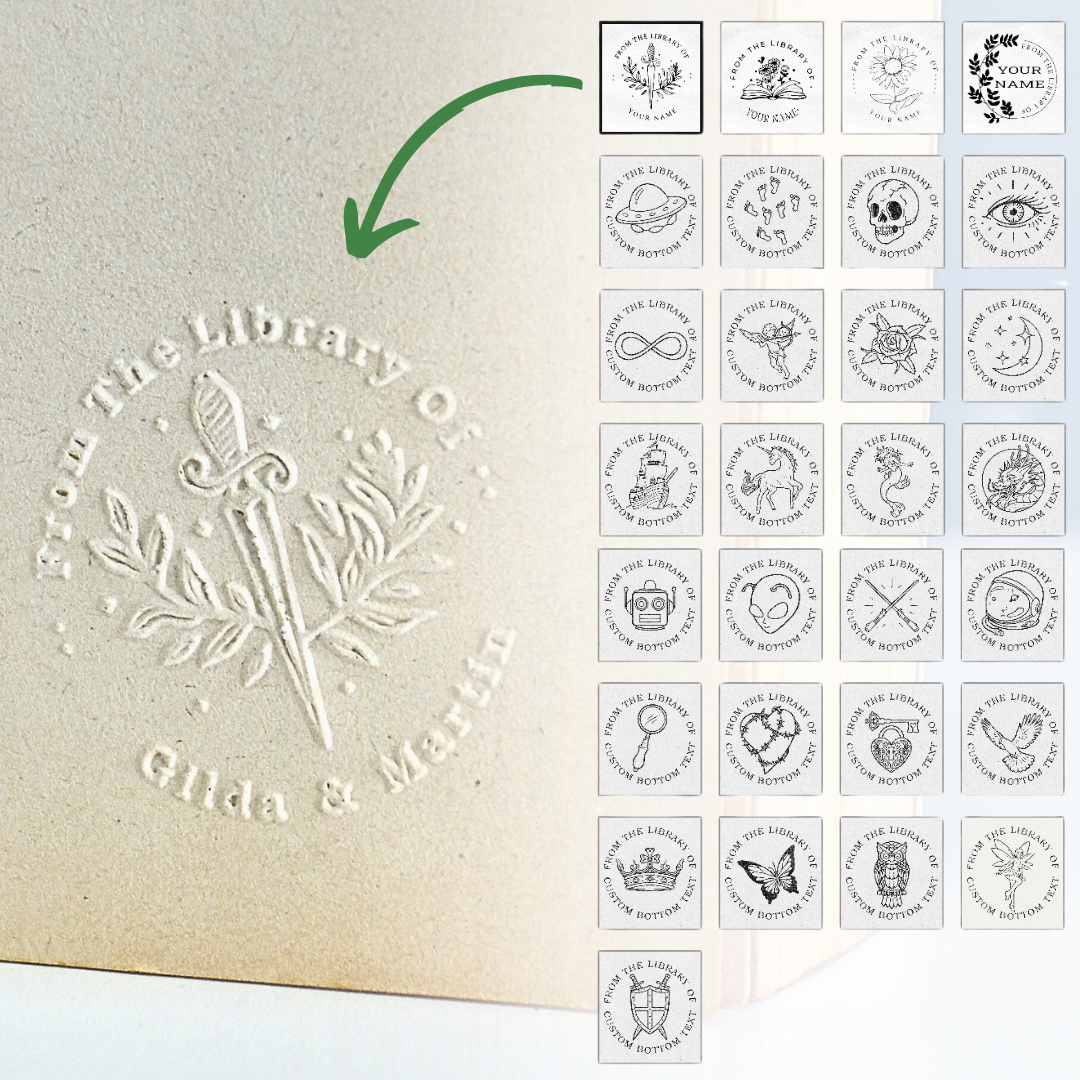 PrestigeSeal Embossing Tool | Luxury Book & Stationery Customization for Elegant Impressions