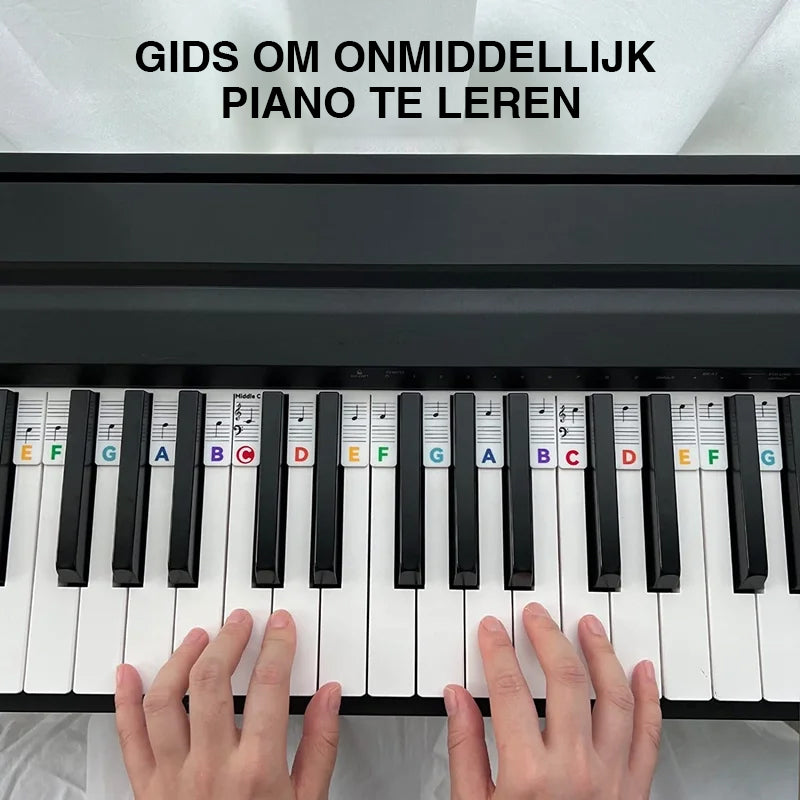 Removable Note Labels Made of Silicone for 88-Key Pianos and Keyboards