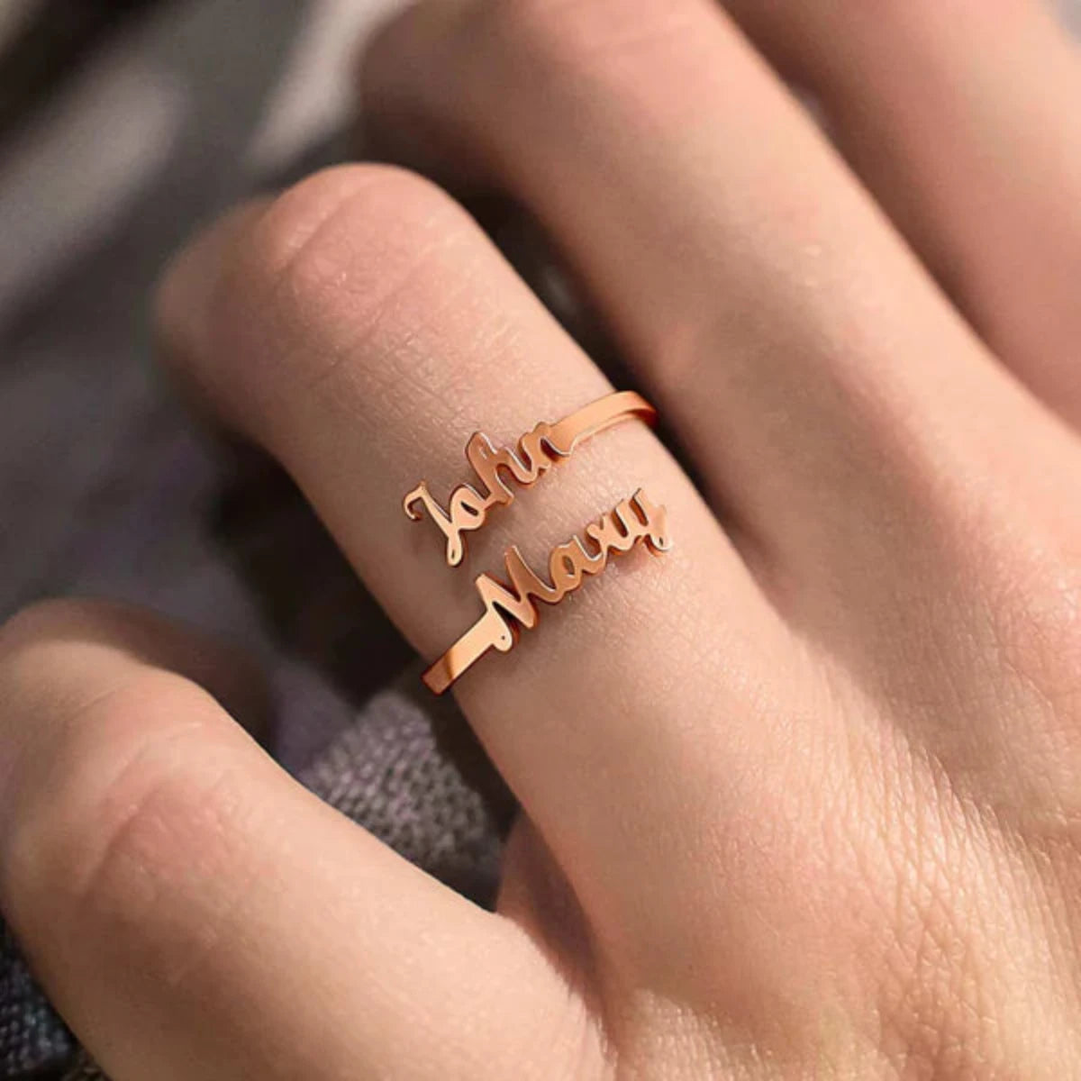 TogetherForever - Customisable Ring with Two Names for a Special Connection