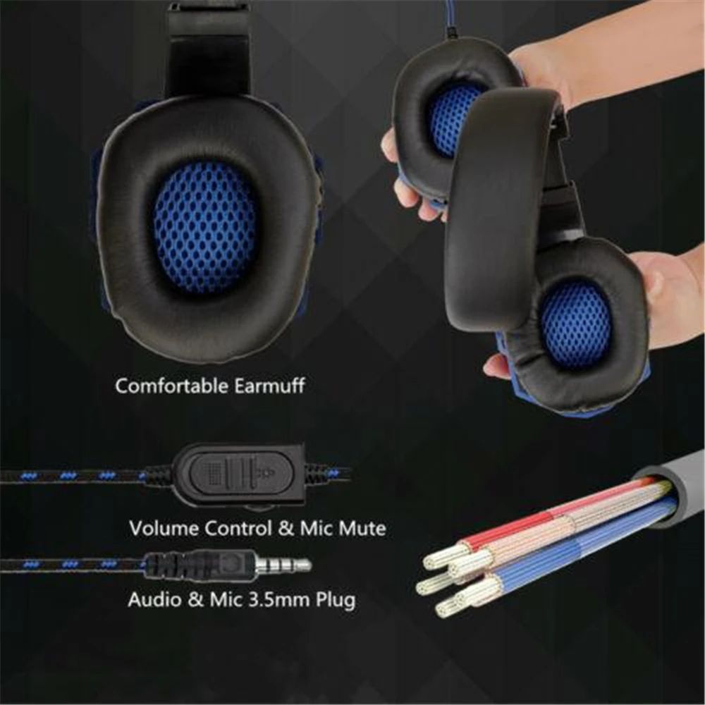 BedRade - Gaming Headset for PS4/PS5/Xbox/Smartphone/PC - 120° Adjustable Headset with Noise-Cancelling Microphone