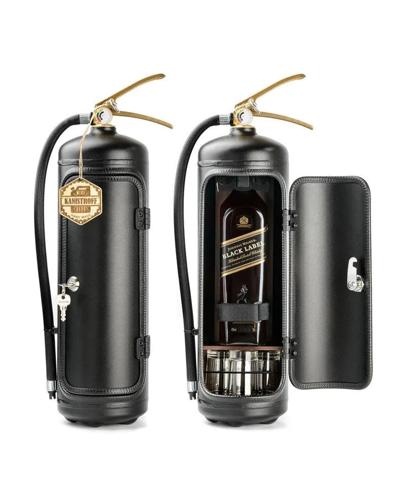 LiquorVault Deluxe Mini Bar | Modern industrial-style liquor storage with safety locks