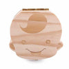 Wooden Box for Milk Teeth with Compartments to Remember the Tooth Transition