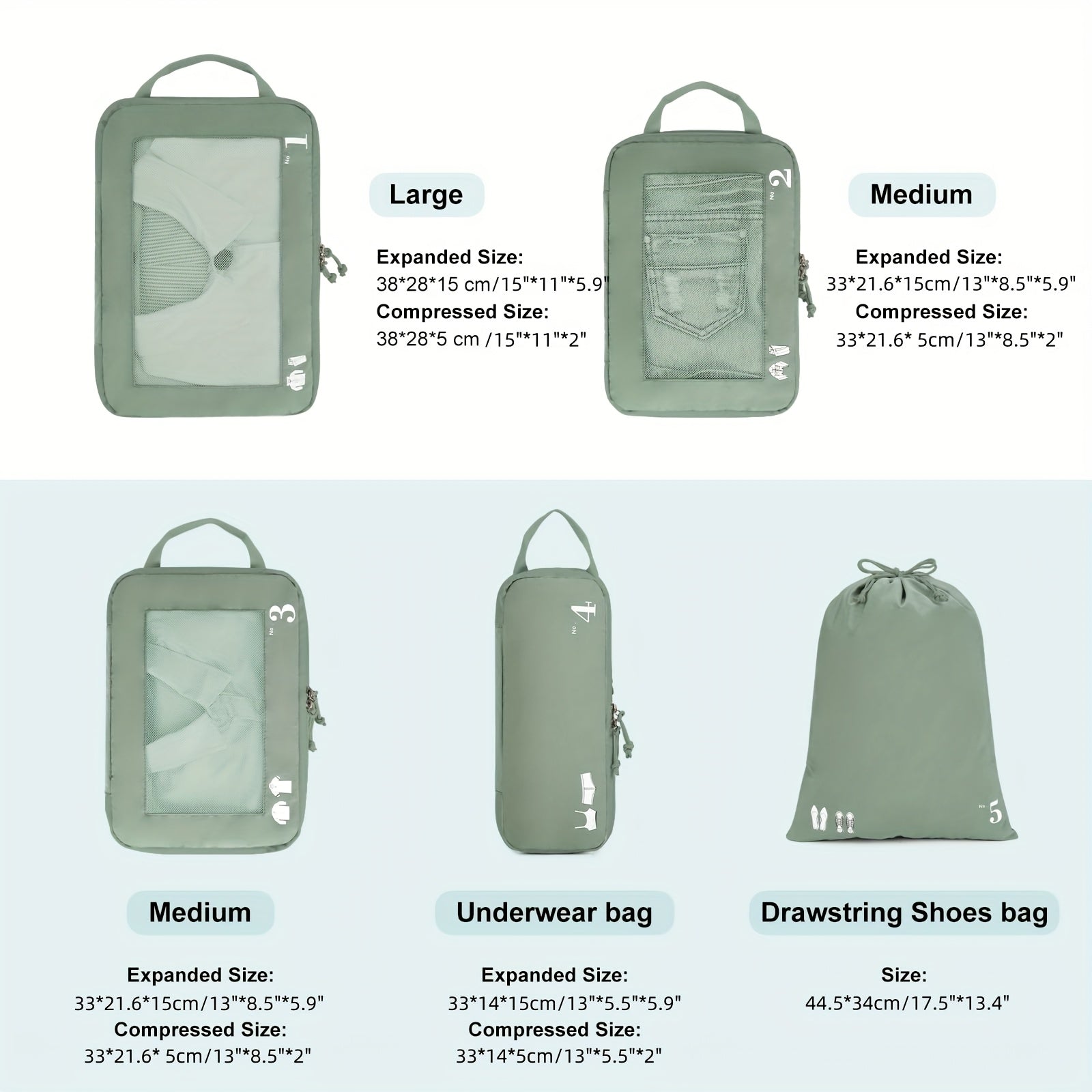 TravelSmart Compression Packing Cube Set – Efficient Luggage Solution