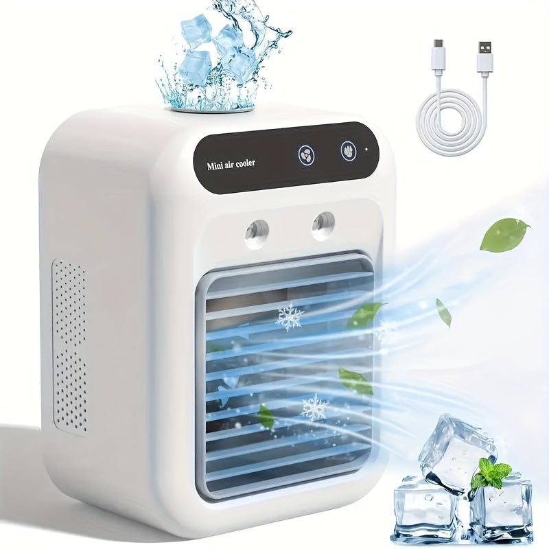 Portable Mini Air Conditioner – All-in-One Humidifier & Fan