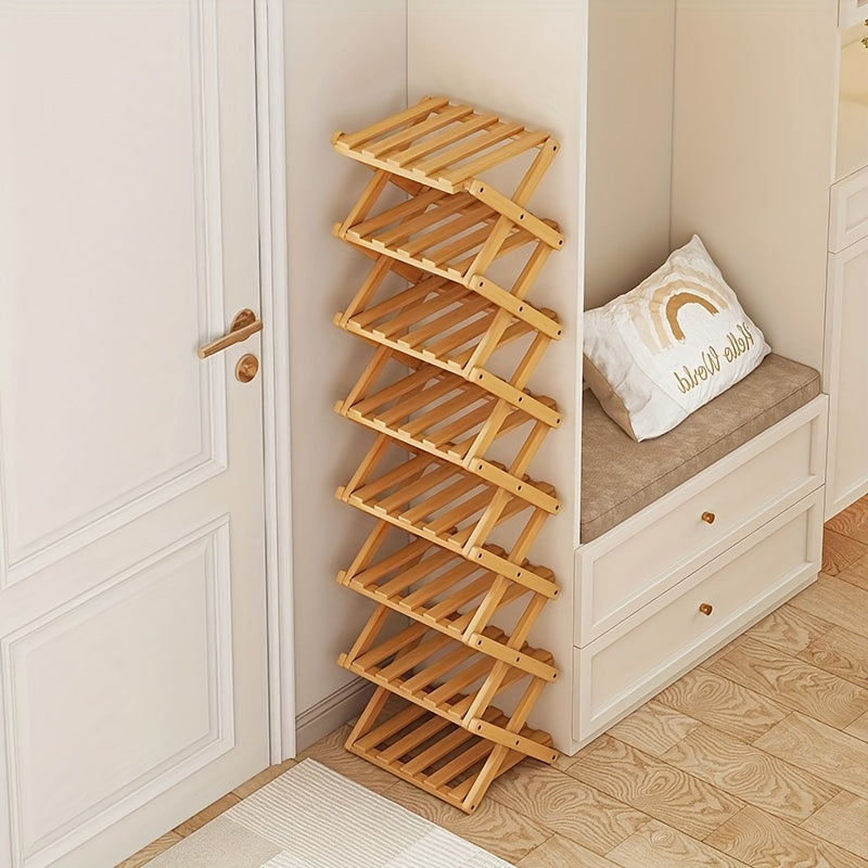Smart Bamboo Shoe Rack – Compact and Practical for Any Entrance