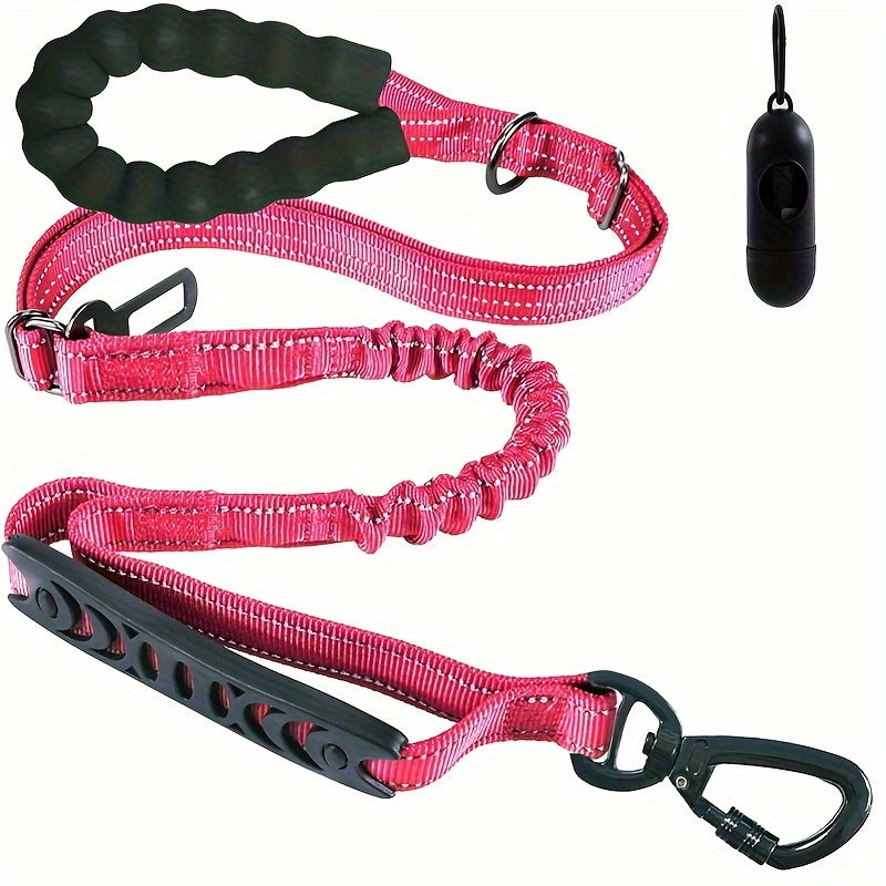 Adjustable Bungee Dog Lead – Shock Absorbing and Reflective for Large Dogs