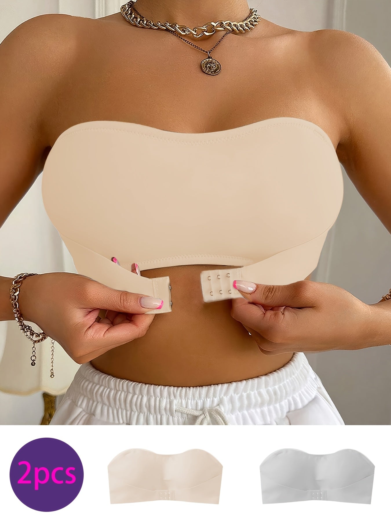 Seamless Bandeau Bra - Soft and Comfortable Without Underwire
