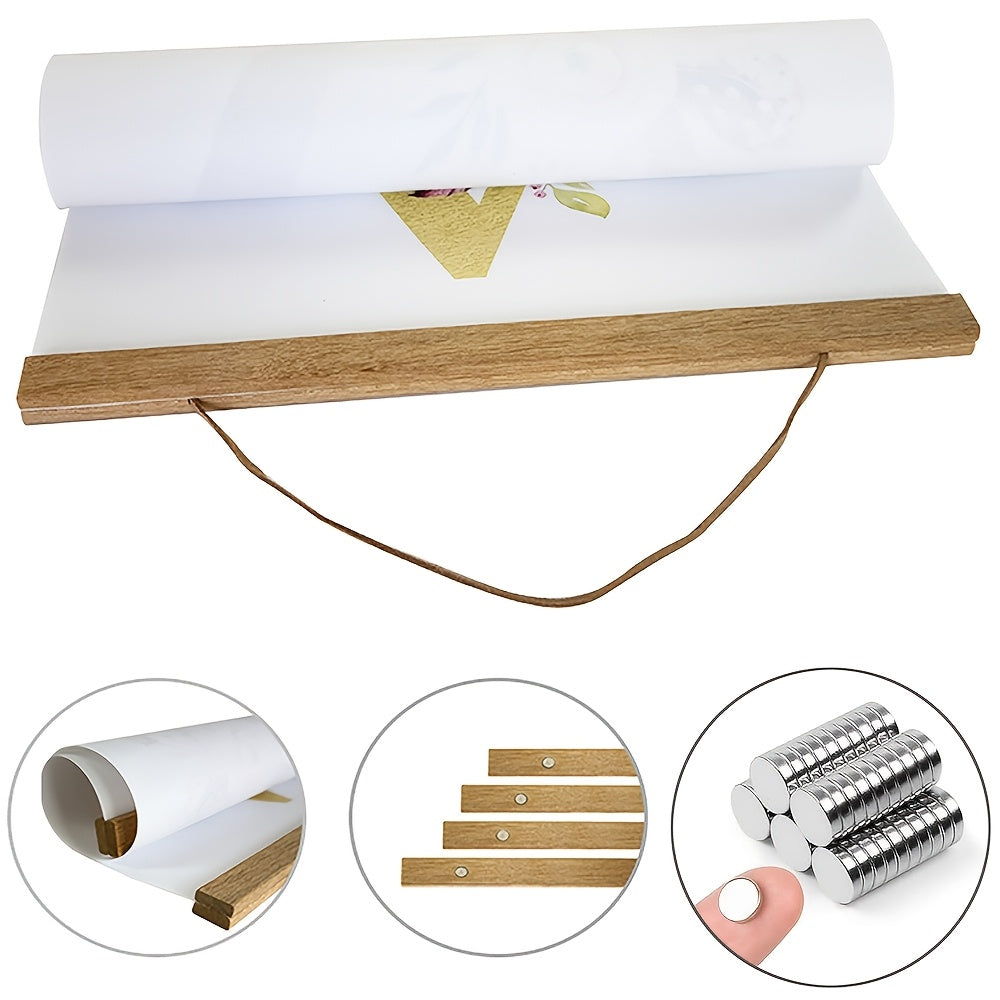 Magnetic Wooden Poster Hanger – Simple and Stylish Wall Decoration