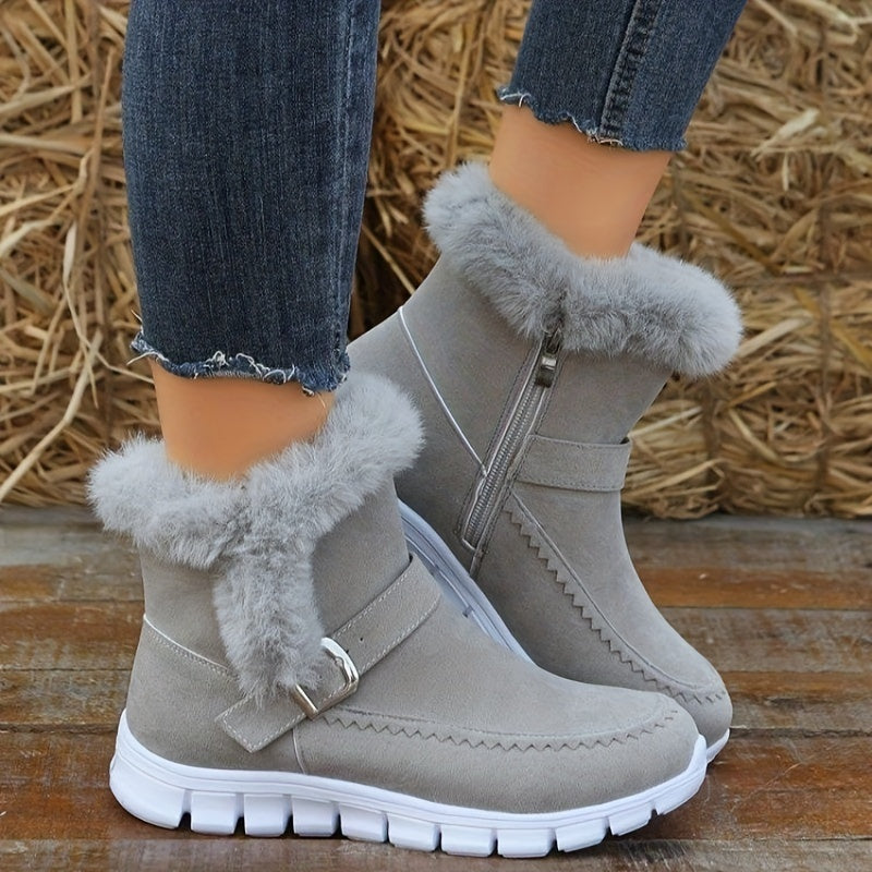 Warm Velvet Snow Boots for Women - Comfortable and Stylish