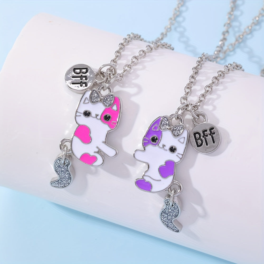 BFF Cat Necklace Set - For Friendship and Style