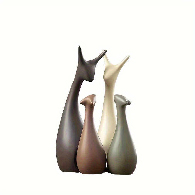 Ceramic Deer Statue Set – Luxury Decor for Living Room and Office