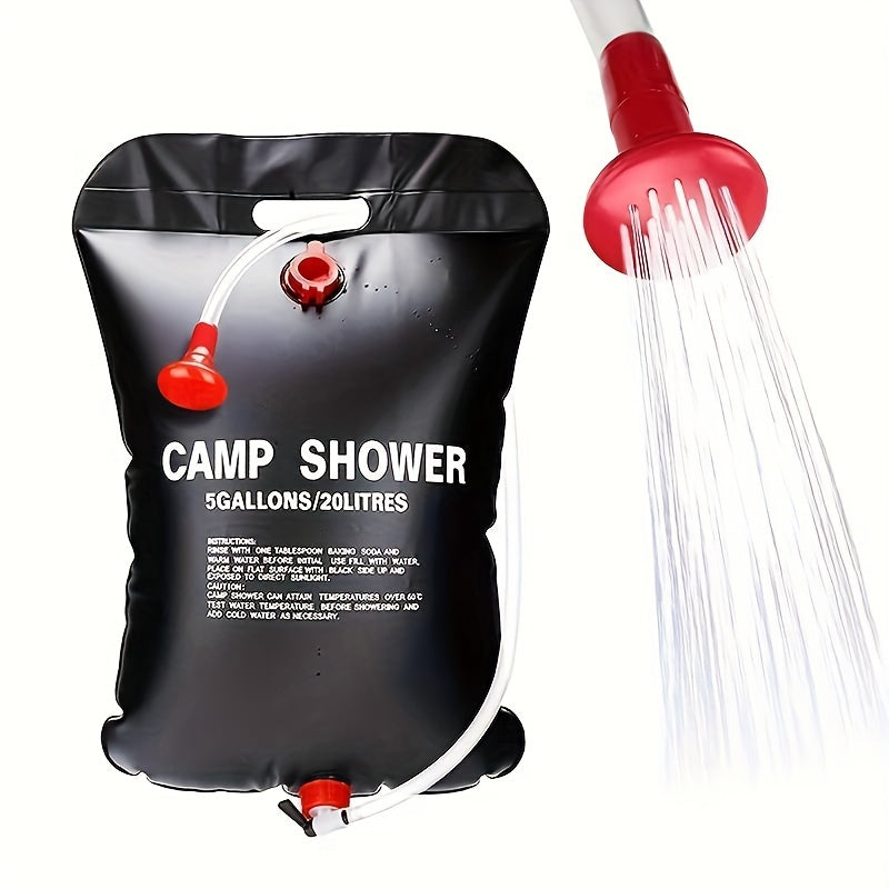 Portable Camping Shower – 20L Capacity with Detachable Hose and Shower Head for Outdoor Adventures