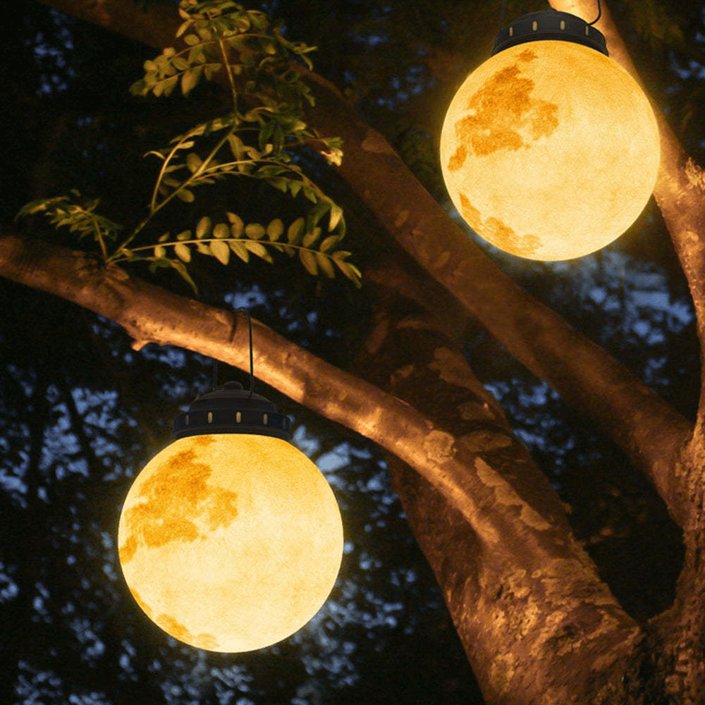 LED Outdoor Pendant Light - Gold Metal & Resin