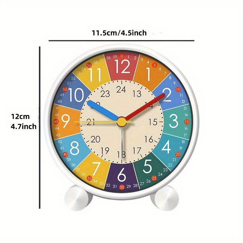 Educational Silent Alarm Clock – Colourful Clock for Students and Children
