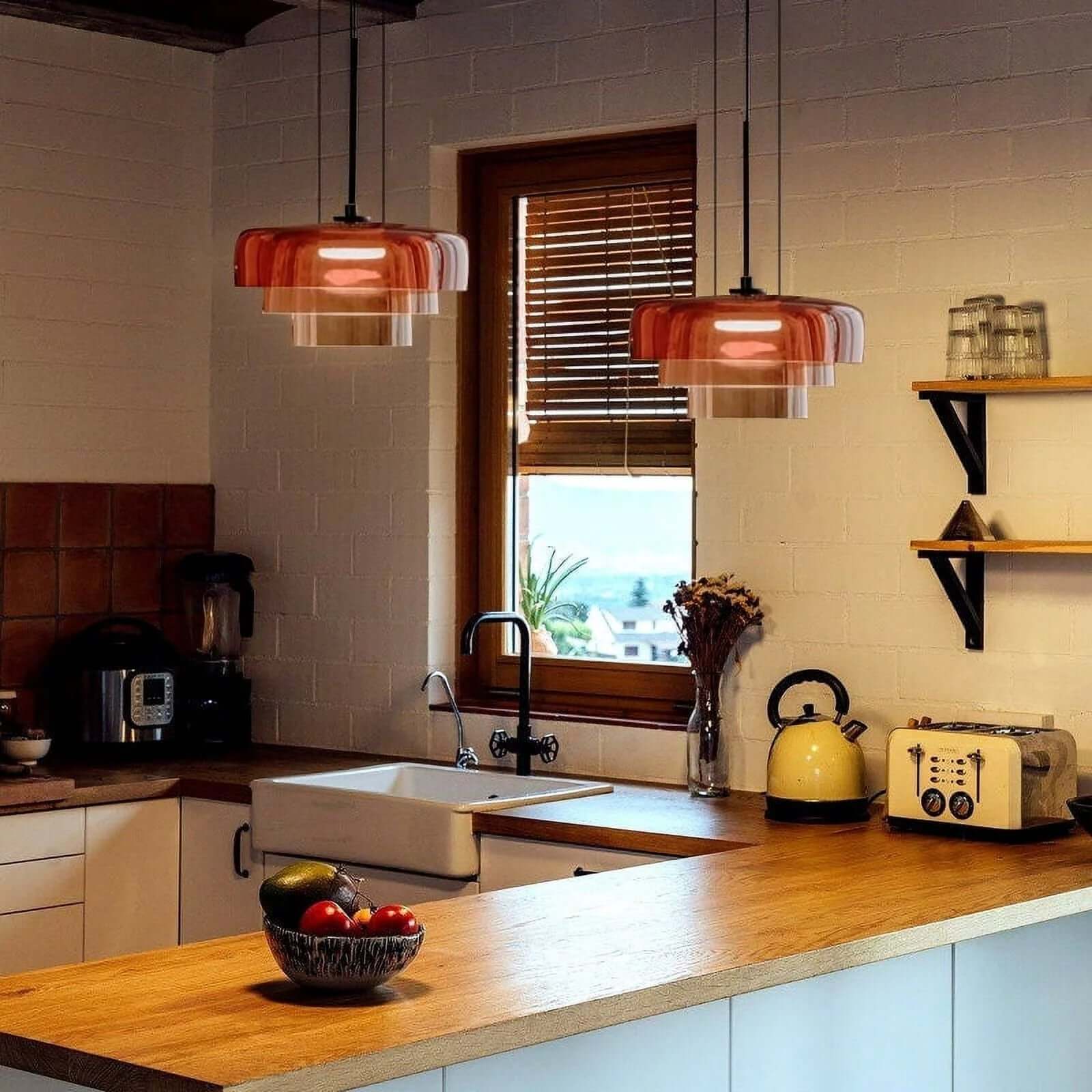 Norwegian Glass Pendant Lamp - Unique Design