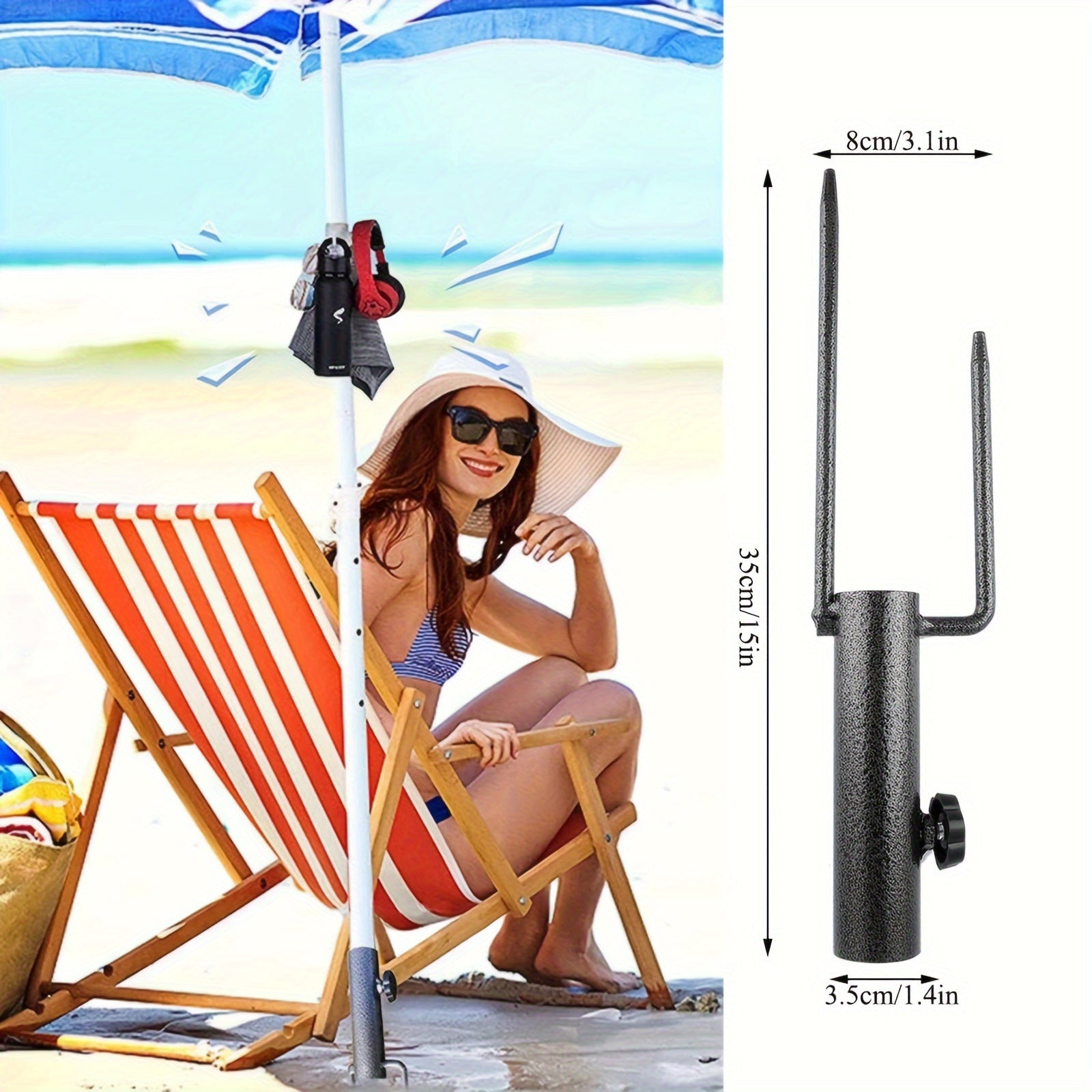 Portable Adjustable Parasol Base – Sturdy Steel Stability