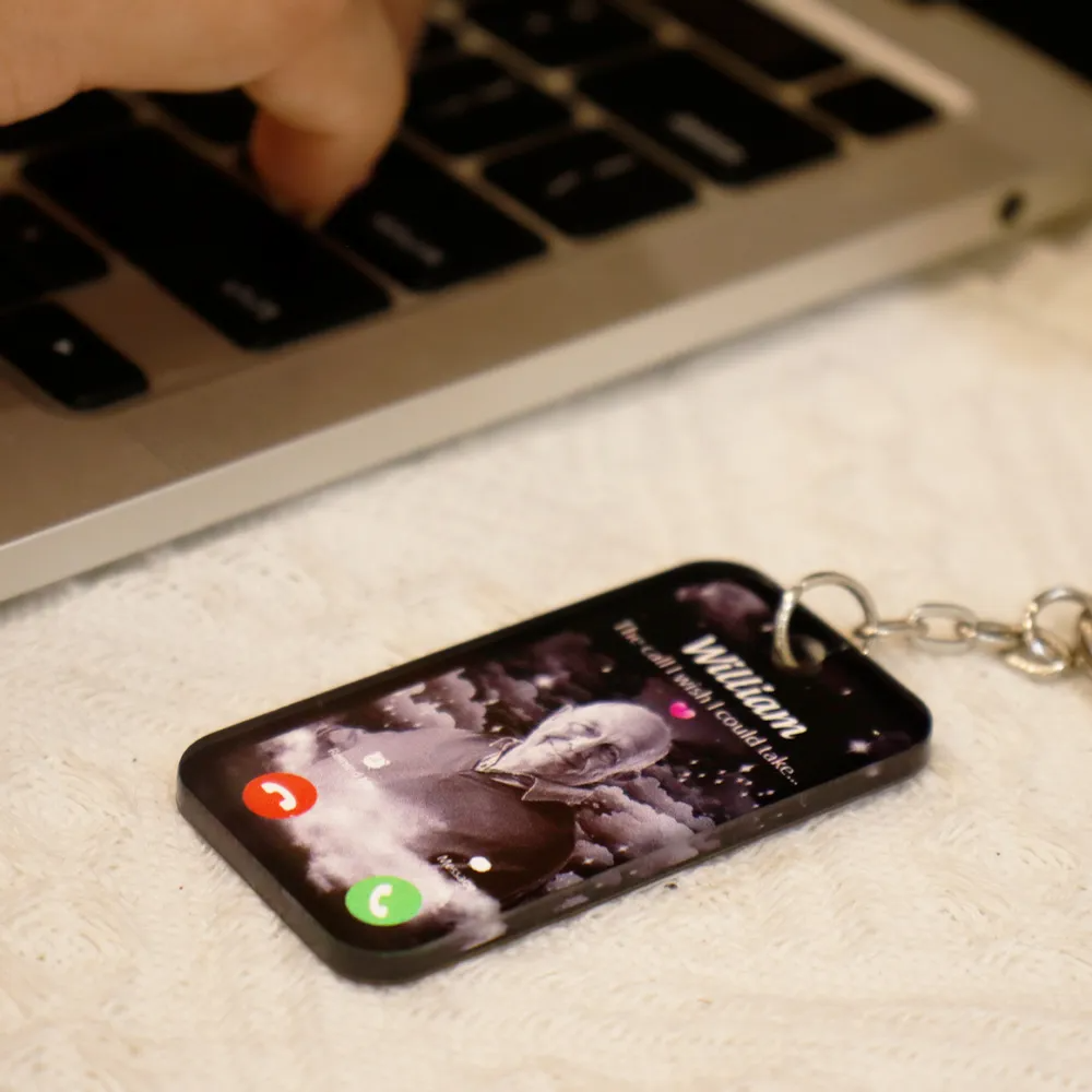 PrestigeKey MemoryKeychain | Double-Sided Personalized Keychain for Lasting Memories