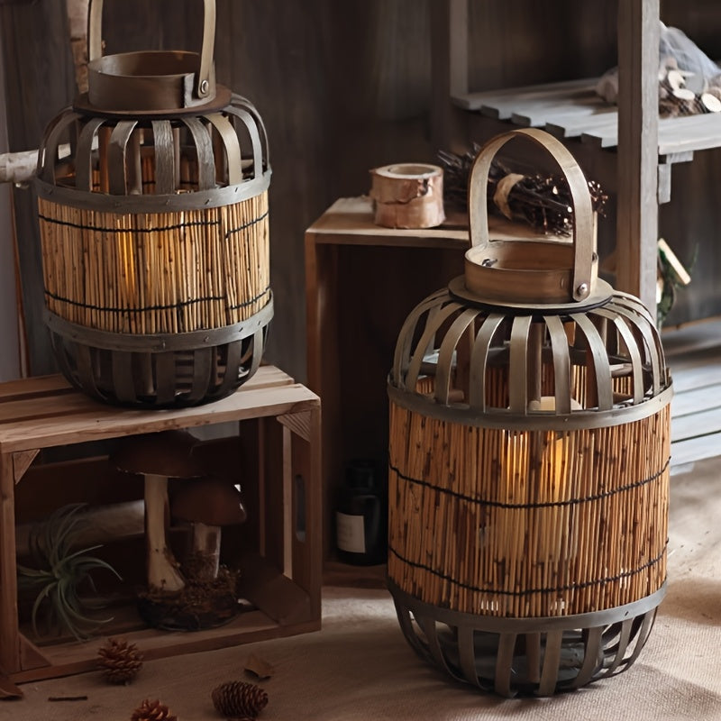 Rustic Wooden Lantern – Authentic Atmosphere Creator for Garden, Terrace or Interior