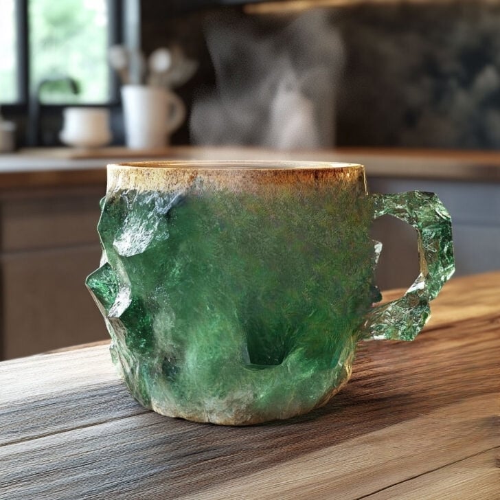 CrystalAura Premium Mug | Handcrafted gemstone-inspired coffee and tea cup