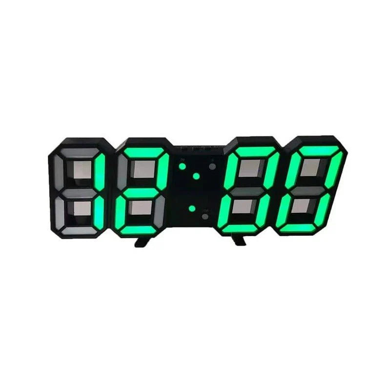 TimeGlow 3D LED Wall Clock – Digital Clock with Adjustable Lighting