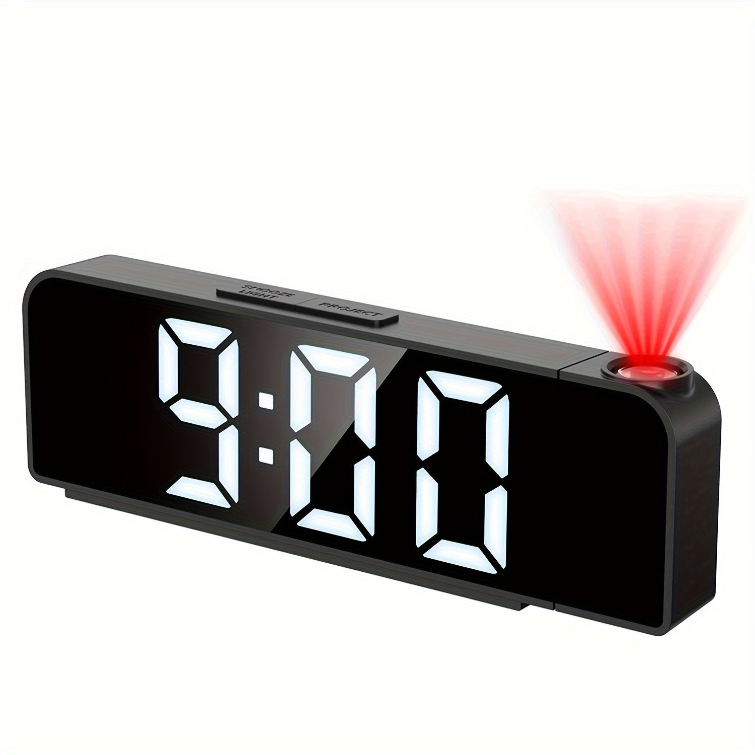LED Projection Alarm Clock – Temperature and Date Display with USB Power