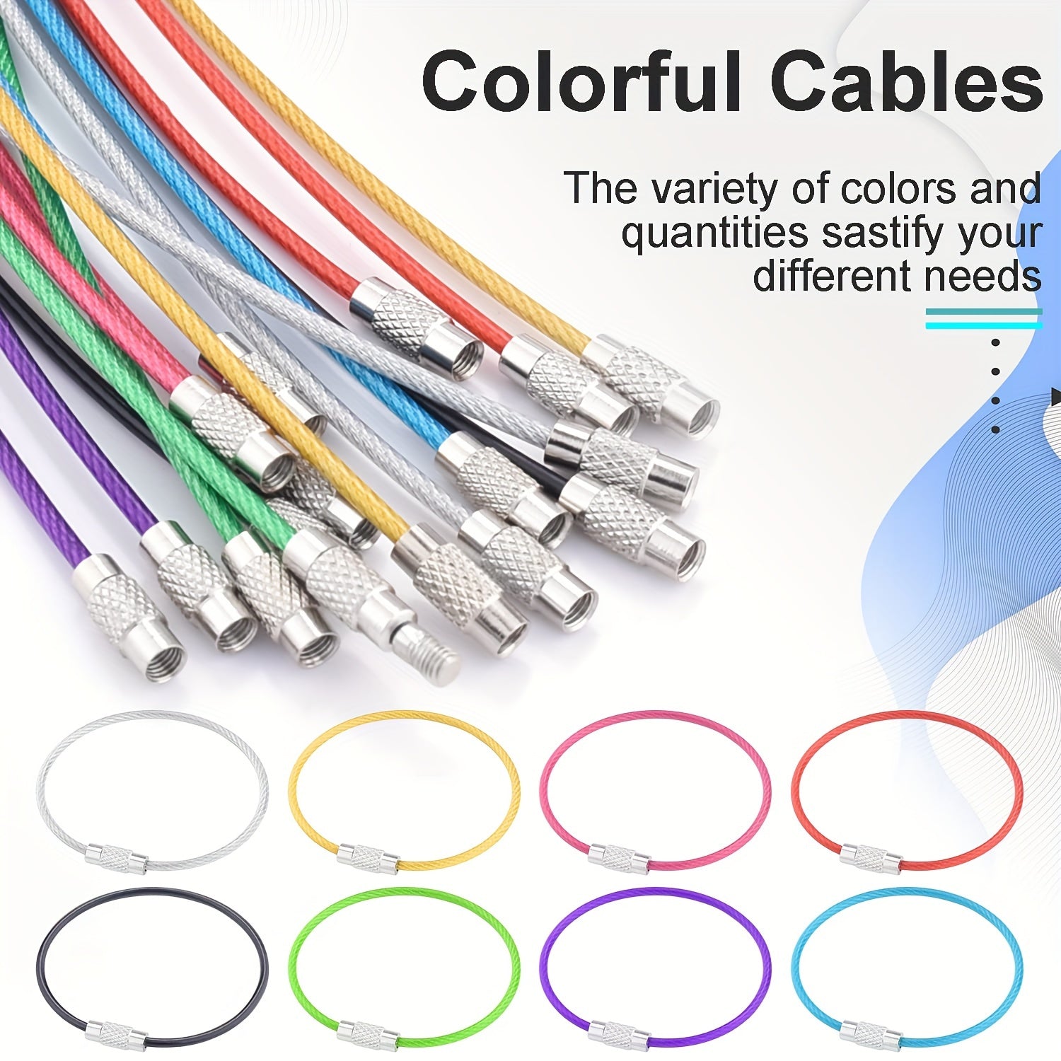 Steel Cable Keychains Set – Durable Keychains for Travel and Outdoor Activities