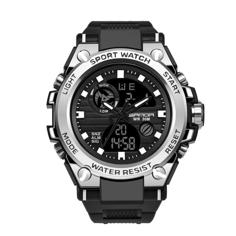 ⌚Sporty Dual-Display Mode Multifunctional Waterproof Illuminated Men's Wristwatch