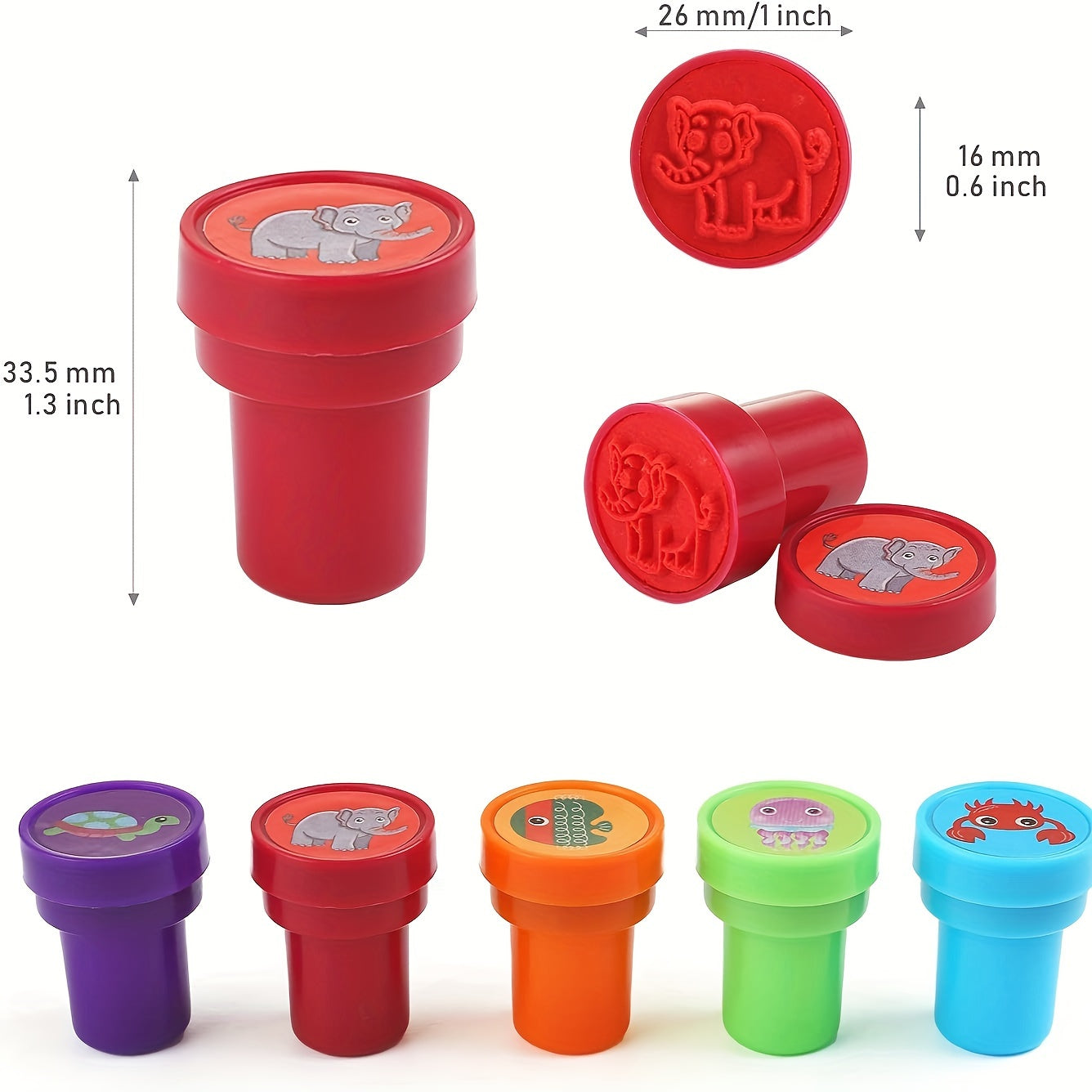 Colourful Animal Stamp Set – 26 Different Stamps for Creative Crafting and Education