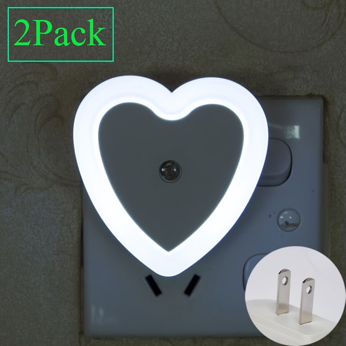HeartGlow LED Night Light - Smart Dusk-to-Dawn Night Lighting