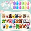Plush Easter Eggs with Mini Animals for Children – 12 Piece Surprise Egg Set