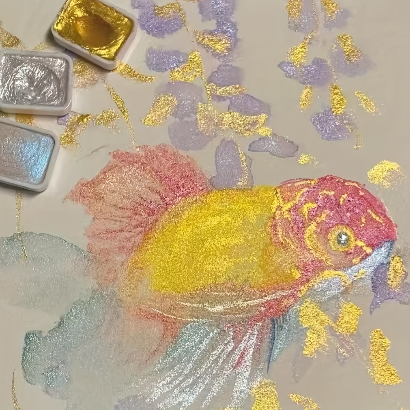 Pearl Watercolour Paint Set – 20 Colours in Solid Form for Painting and Calligraphy