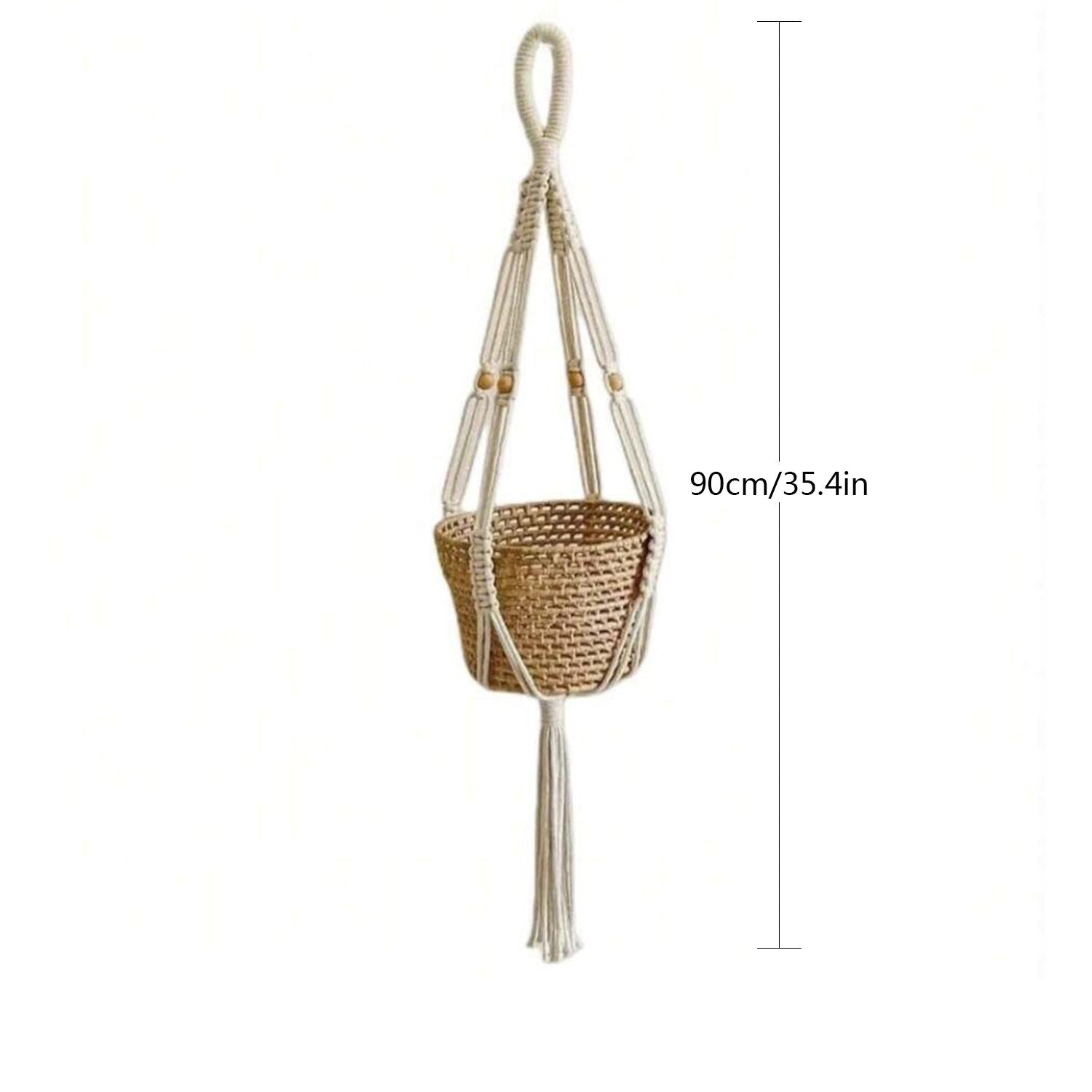 Handwoven Bohemian Hanging Basket - Ideal for Decorating Your Space