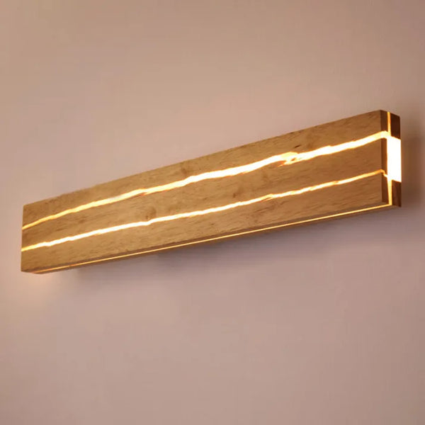 Modern Wall Lamp in the Shape of a Crack | Unique Crack-Shaped Wall Lamp Wood Pattern | Warm Light Effect | Contemporary Design | Natural Accent Wall Fixture | Suitable for Living Room, Bedroom, Hallway