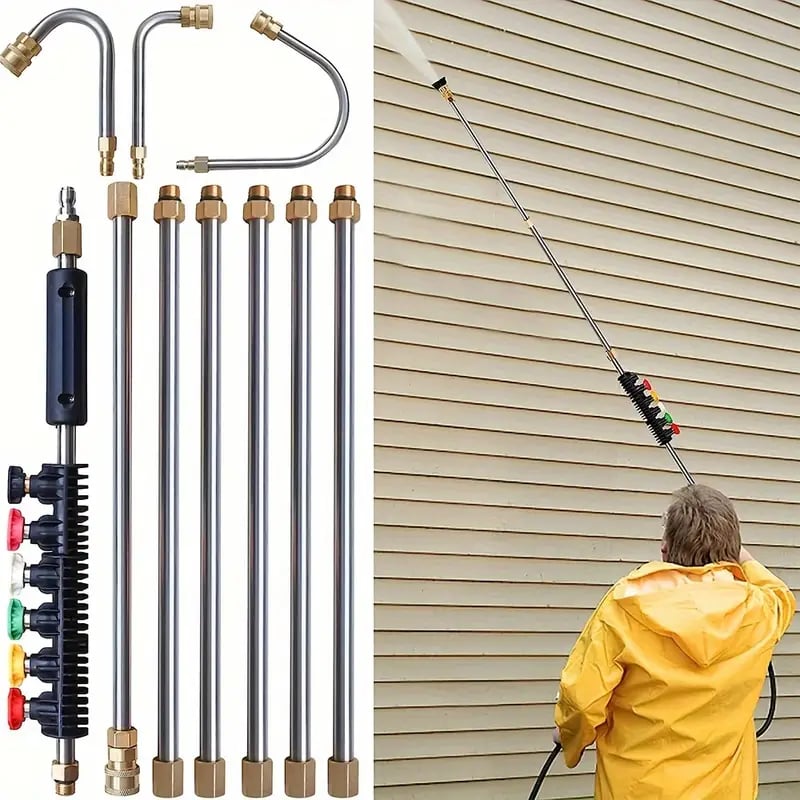 Telescopic High-Pressure Washer Wand - Easy and Powerful Cleaning