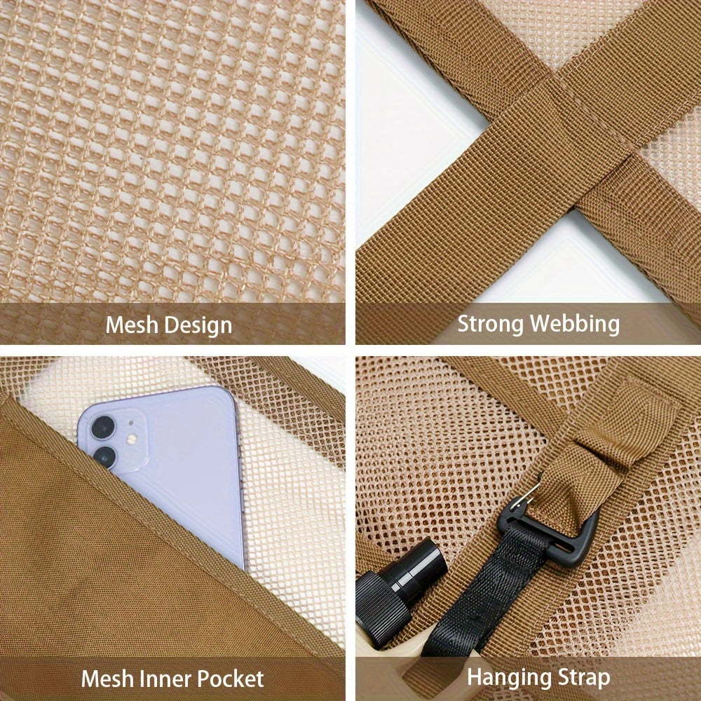 Light and Spacious Mesh Beach Bag – 40L Foldable Tote with Fixed Shoulder Straps and Open Top