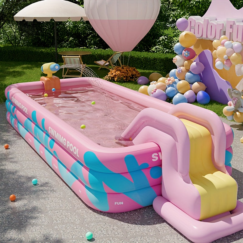 Joyful Inflatable Pool for the Garden – Durable PVC, Perfect for Summer Parties and Family Fun