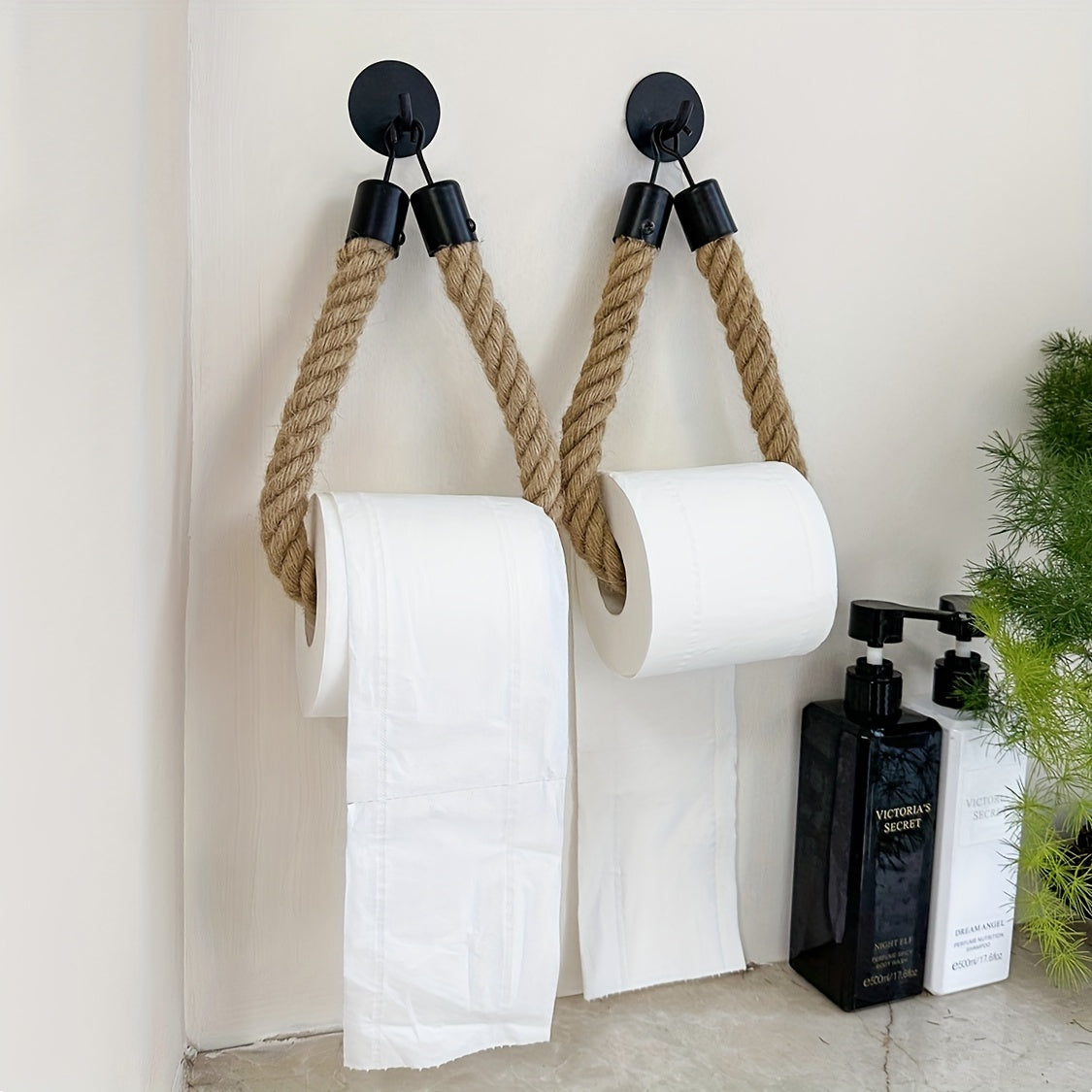 Hemp Rope Toilet Roll Holder - For Stylish Bathrooms