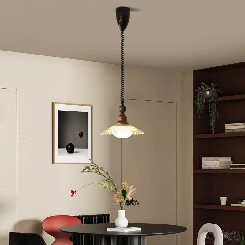 Pendant Light with Wooden Accents
