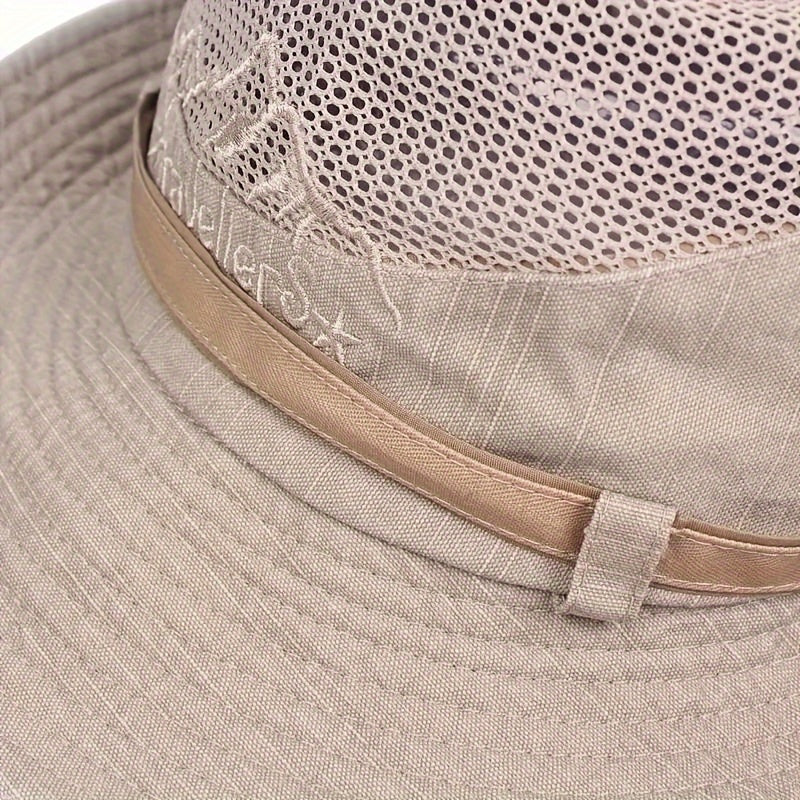 Breathable Outdoor Sun Hat with Cord - UV Protection and Comfort for All Seasons