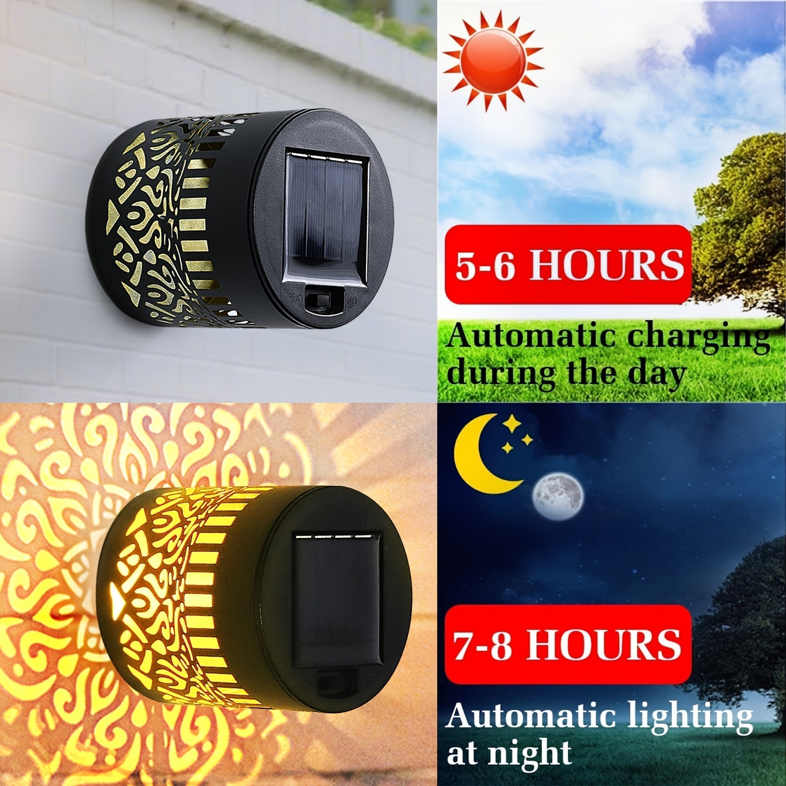 SolarGlow Duo Outdoor Wall Lighting – Elegant and Weatherproof